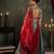 blue embroidered tissue Lehenga