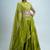 green embroidered silk Lehenga
