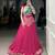 pink Lightweight Cotton lehenga Choli with Subtle Sequins and Lace