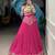 pink Lightweight Cotton lehenga Choli with Subtle Sequins and Lace