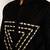 Black embroidered woolen blend shirt