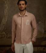 Rose plain faux cotton shirt