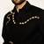 Black embroidered woolen blend shirt