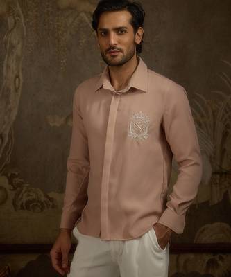 Rose plain faux cotton shirt 5