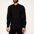 Black plain woolen blend shirt