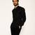 Black plain woolen blend shirt