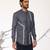 Black embroidered woolen blend shirt