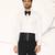 White plain woolen blend shirt