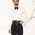 White plain woolen blend shirt