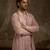 Pink embroidered georgette kurta pajama