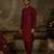 Maroon embroidered georgette kurta pajama
