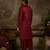 Maroon embroidered georgette kurta pajama