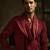 Maroon embroidered georgette kurta pajama