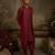Maroon embroidered georgette kurta pajama