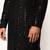 Black embroidered faux cotton bandhgala suit
