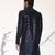 Blue embroidered crepe bandhgala suit