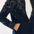 Blue embroidered cotton silk jacket