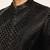 Black embroidered cotton silk bandhgala suit