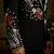 Black embroidered faux cotton tuxedo