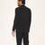 Black embroidered faux cotton tuxedo