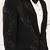 Black embroidered woolen blend tuxedo