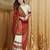 red Kutchi Embroidery Georgette Saree With Blouse