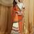 orange Kutchi Embroidery Georgette Saree With Blouse