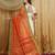 orange Kutchi Embroidery Georgette Saree With Blouse