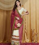 Riva enterprise women's designer kutchi embroidery georgette saree with blouse