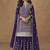 Purple chinon silk embroidered sharara suit