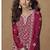 Rani pink chinon silk embroidered sharara suit