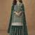 Green chinon silk embroidered sharara suit