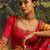 Elegant Red Silk Semi-Stitched Lehenga with Organza Dupatta.