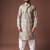 Grey color blended linen weaved kurta for festive
