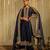 Blue embroidered chanderi silk kurta set