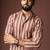Cream color blended linen weaved kurta for festive