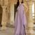 avender georgette embroidered gown with flowing dupatta for festive glamour