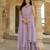 avender georgette embroidered gown with flowing dupatta for festive glamour