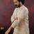 Tissue line gold kurta and mundu set