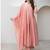 Peach aari work chanderi stitched pant anarkali