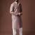 Mauvish brown color blended linen weaved kurta for festive