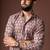 Mauvish brown color blended linen weaved kurta for festive