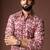 Dusty rose color blended linen weaved kurta for festive