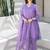 Lavender breeze embroidered chanderi stitched pant kurta set