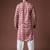 Dusty rose color blended linen weaved kurta for festive