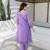 Lavender breeze embroidered chanderi stitched pant kurta set