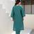 Teal noor aari work chanderi stitched pant co-ord set