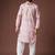 Pinkish multicolor color blended linen weaved kurta for festive