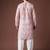 Pinkish multicolor color blended linen weaved kurta for festive