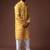 Yellow color blended linen weaved kurta for festive